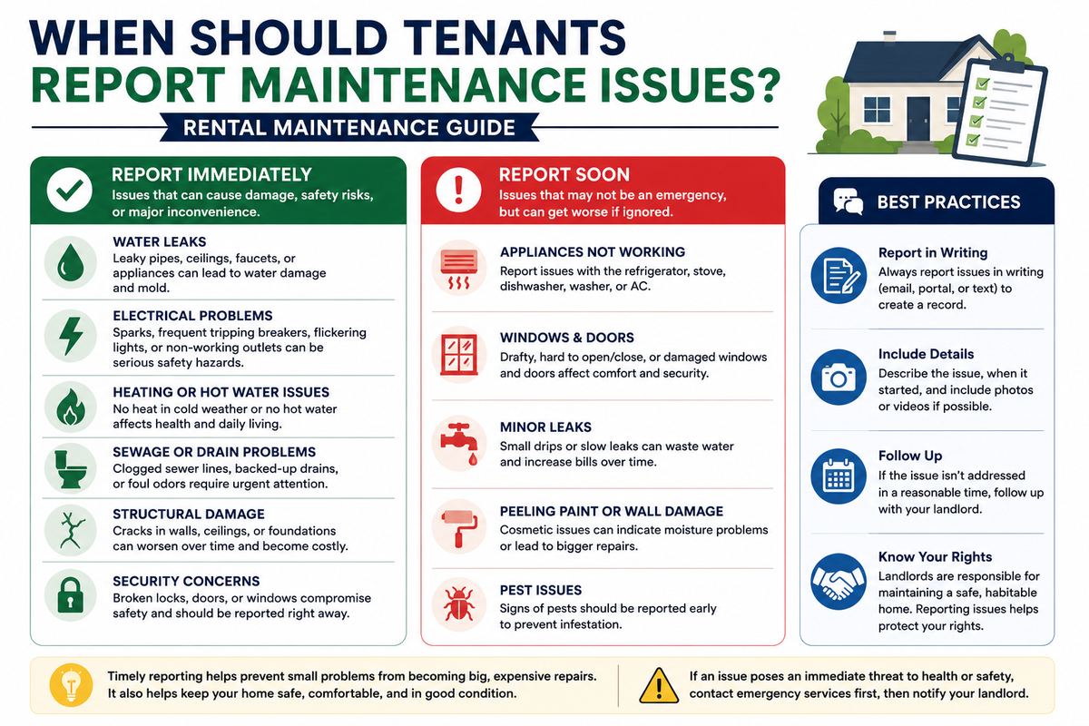 When Should Tenants Report Maintenance Issues? | Rental Maintenance Guide | Setli