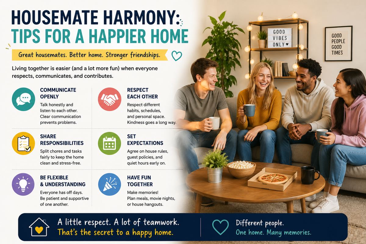 Housemate Harmony: Tips For A Happier Home | Shared Living Tips | Setli