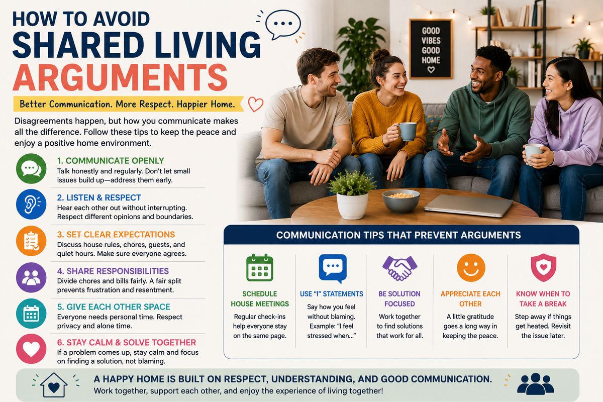 How To Avoid Shared Living Arguments | Shared House Communication Tips | Setli