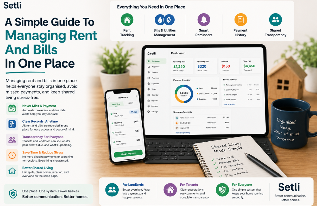 A Simple Guide To Managing Rent And Bills In One Place | Setli