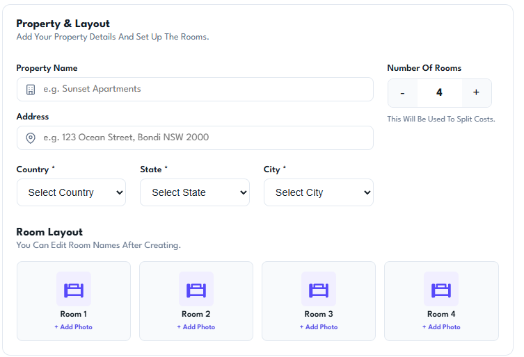 Add Your Property & Rooms