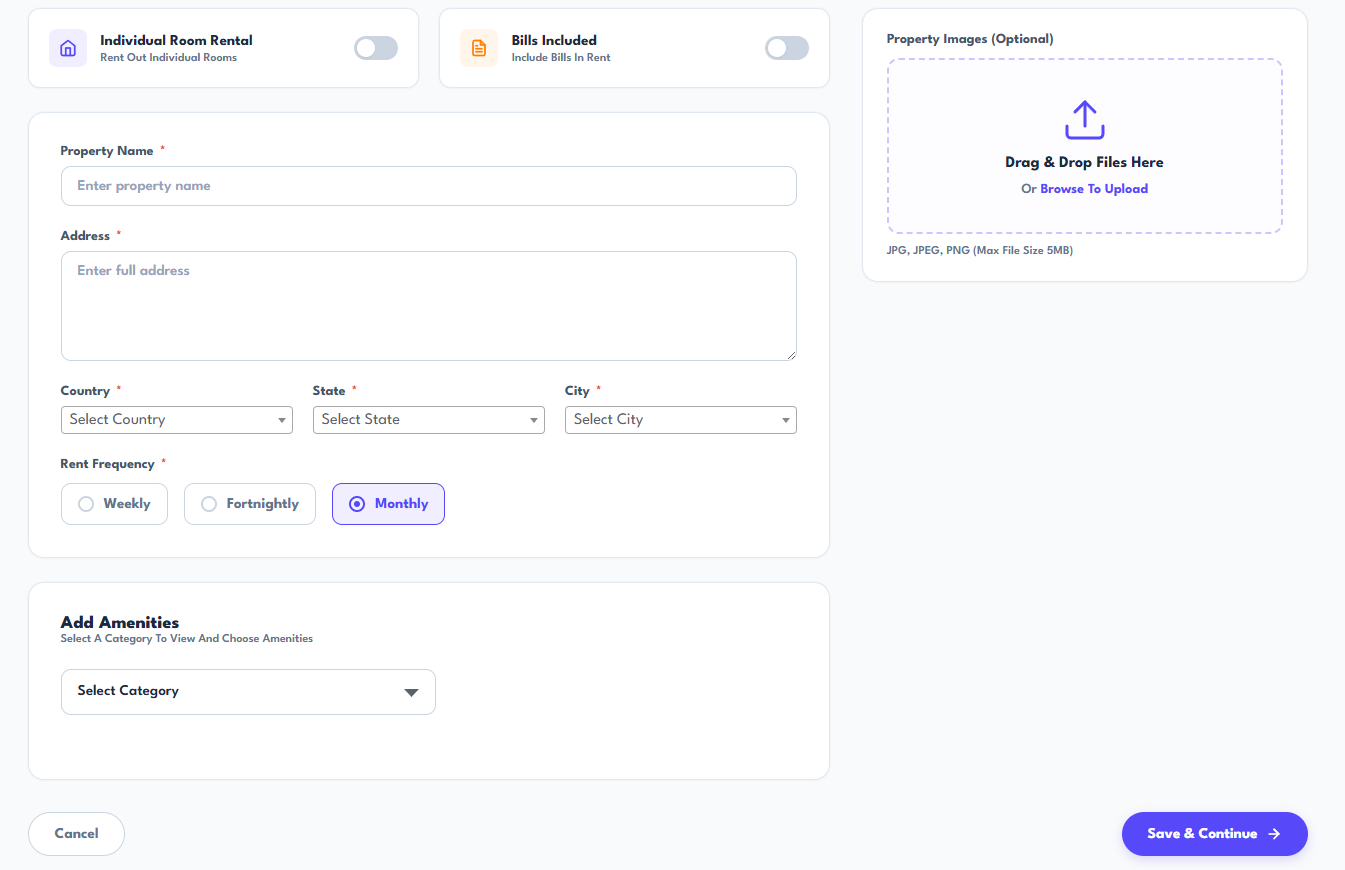 Add Property Details