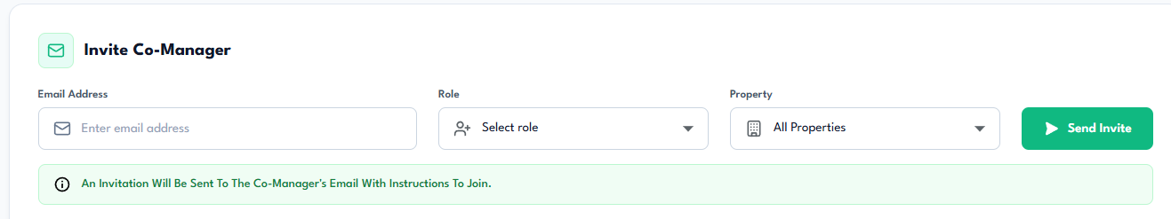 Invite a Co-Manager