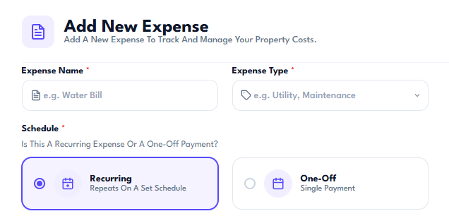 Enter Expense Details