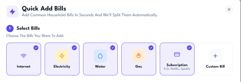 Select Your Bills