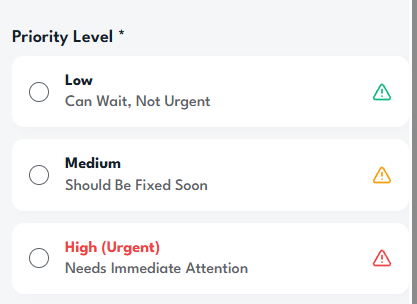 Set the Priority Level