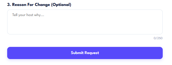 Add a Reason and Submit