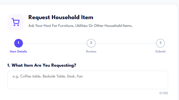 Enter the Item You Need