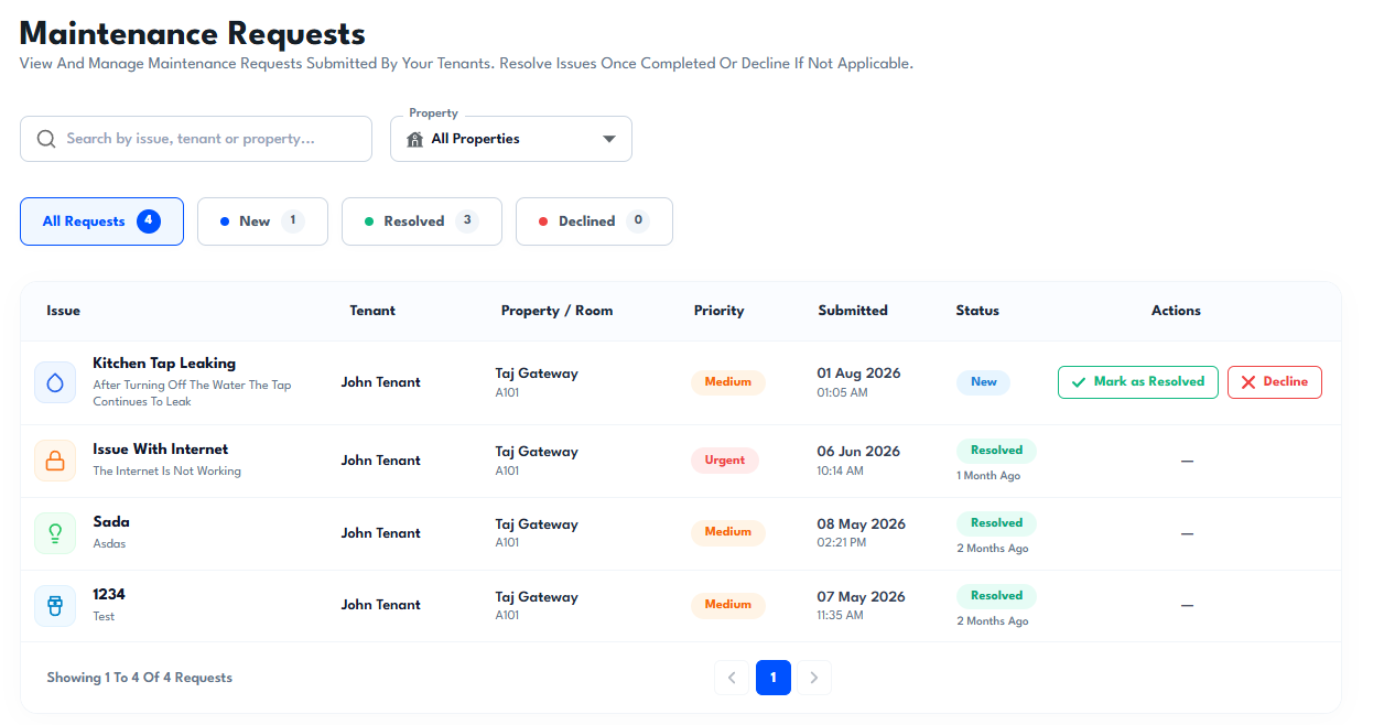 Review and Manage Requests