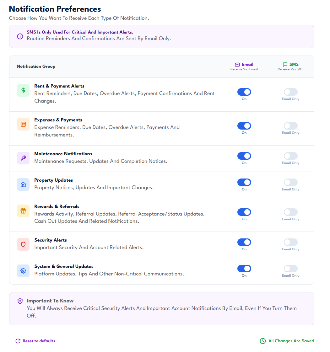 Manage Your Notification Preferences