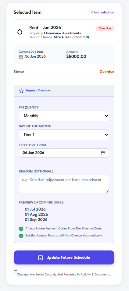 Set and Confirm the New Due Date