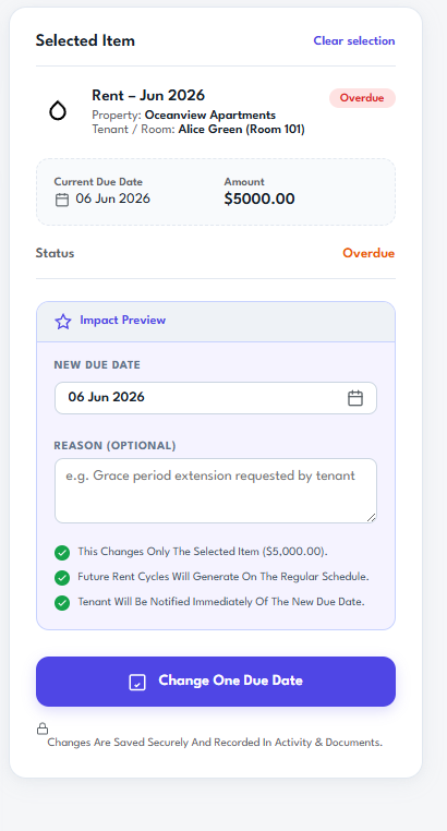 Update and Confirm the Future Schedule