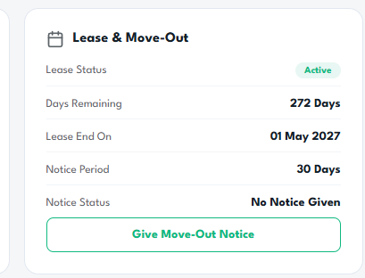 Open Move-Out Notice